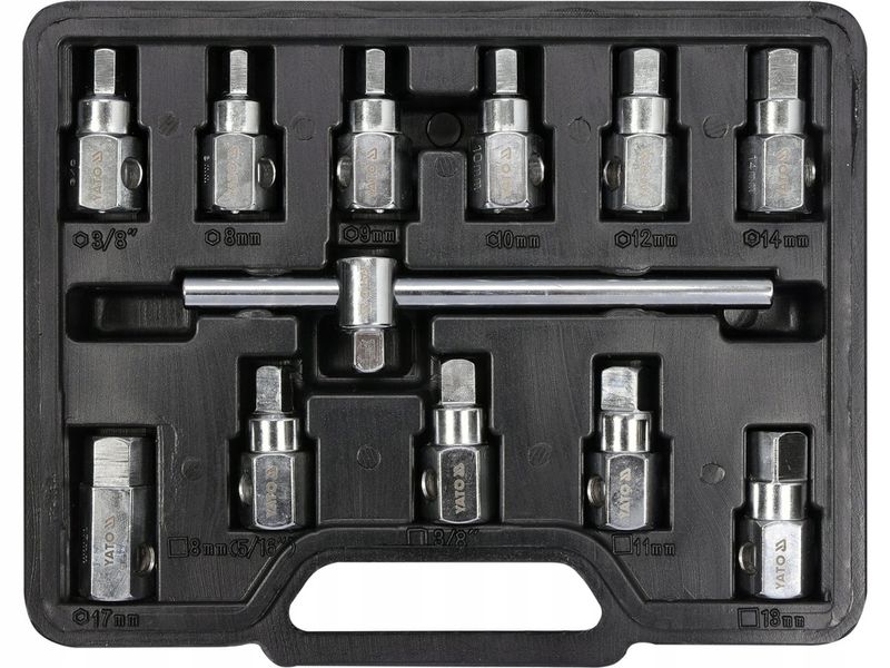 Komplet kluczy do spustu oleju 12cz. - YATO YATYT-0600