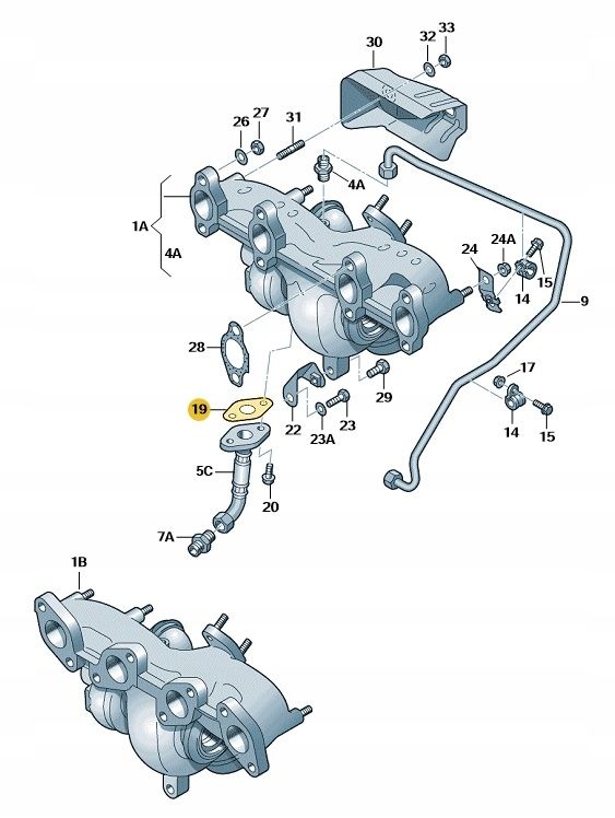 Uszczelka turbosprężarki - OE 028 145 757
