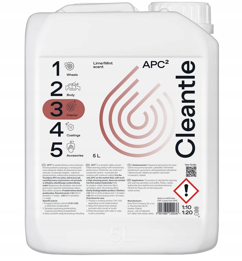 Cleantle apc 5l lime/mint scent - CLEANTECH CLTCTL-APC5L