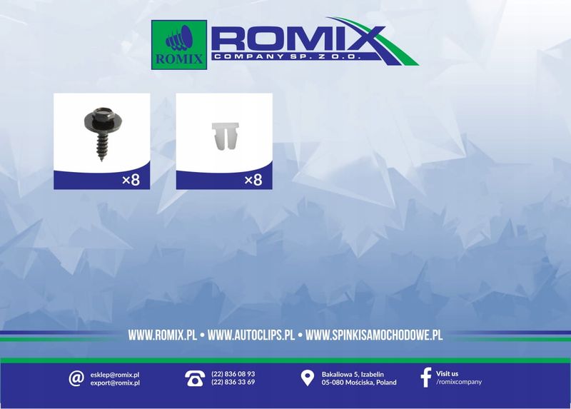Zestaw moc. nadkoli fiat stilo - ROMIX RMX91006