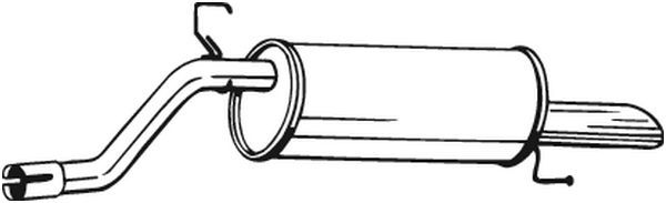 Tłumik układu wydechowego tył - BOSAL BOS185-689