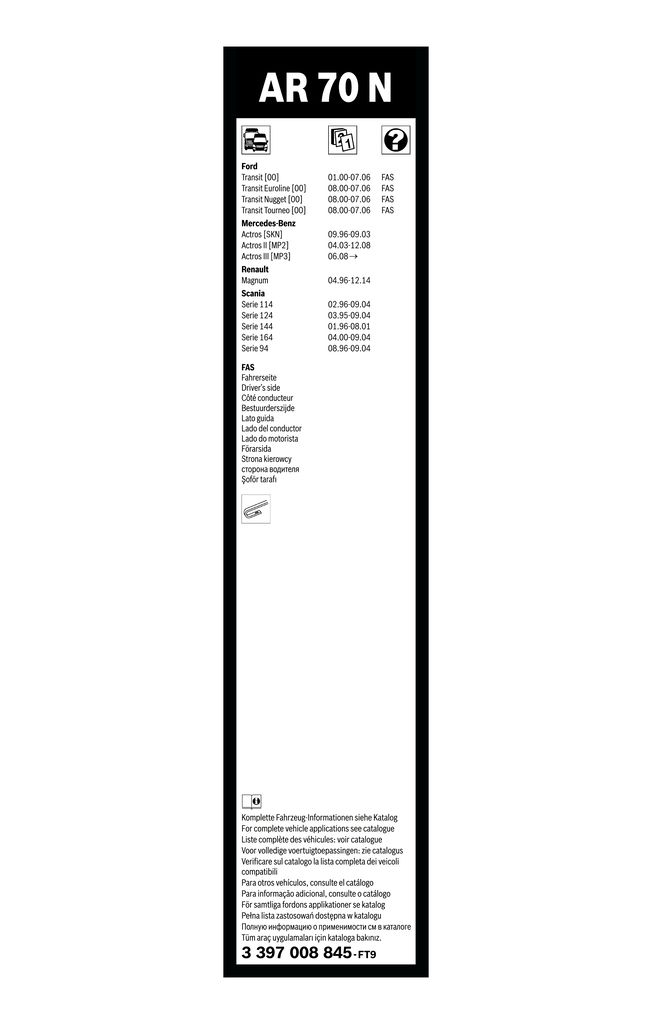 Pióro wycieraczki Aerotwin Retrofit - BOSCH 3 397 008 845