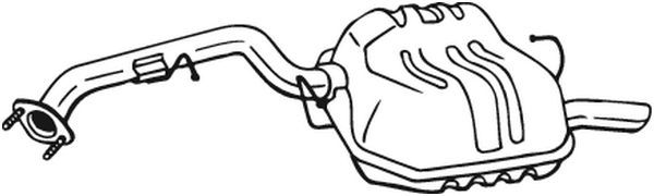 Tłumik układu wydechowego tył - BOSAL BOS171-025