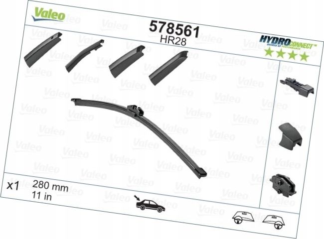 Pioro wycier tył 280 hr28 hydroconnect - VALEO 578561