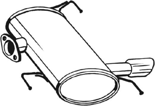 Tłumik układu wydechowego tył - BOSAL BOS247-009