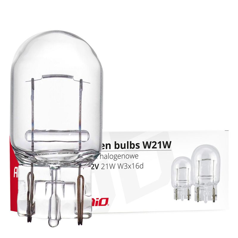 Żarówki halogenowe T20 W21W W3x16d 12V 10 szt. - AMIO AMI02551