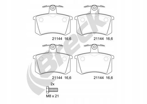 Klocek hamulcowy kpl. - BRECK 21144 00 704 00