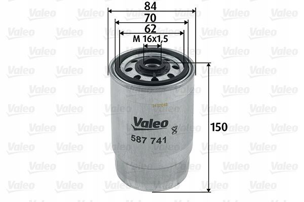 Filtr paliwa diesel puszkowy - VALEO 587741