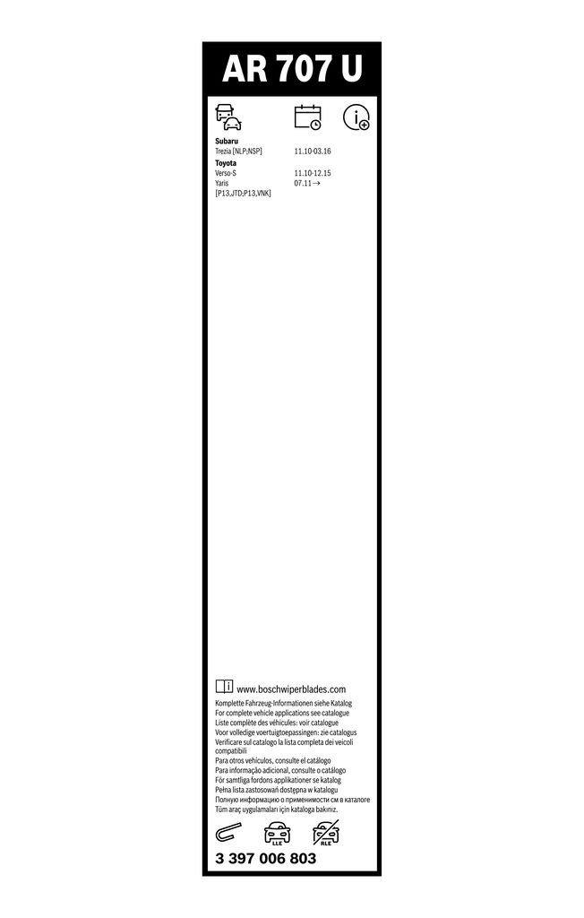 Pióro wycieraczki Aerotwin Retrofit - BOSCH 3 397 006 803