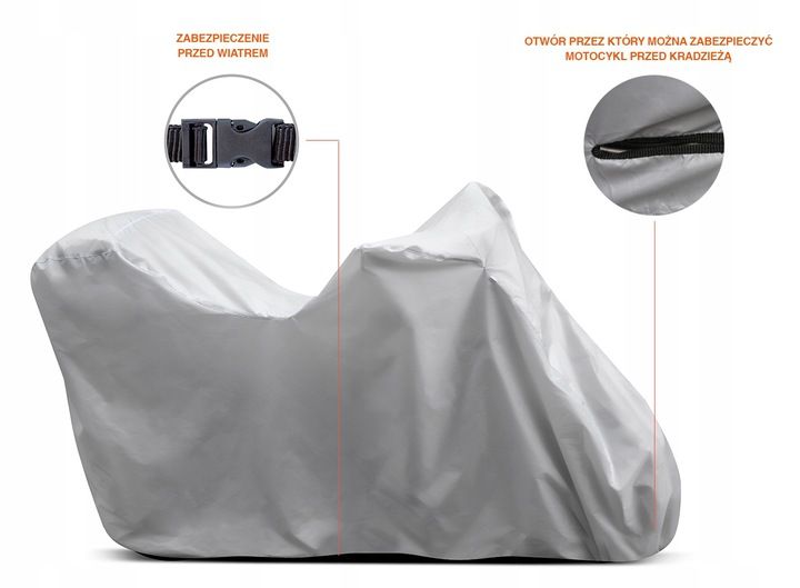 Pokrowiec na motor z kufrem protector s - CARPASSION CPA10090SK